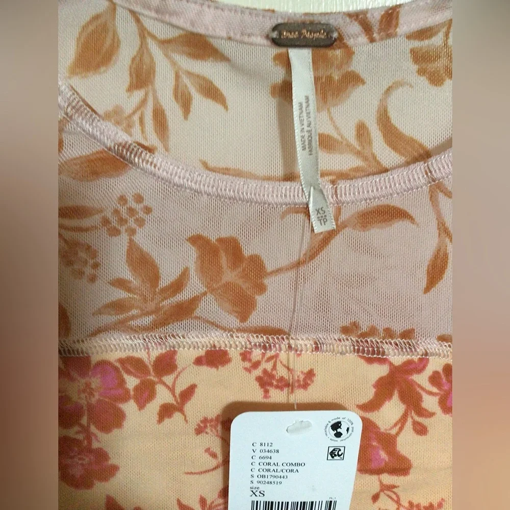 Free People Betty’s Garden Mesh Top NWT